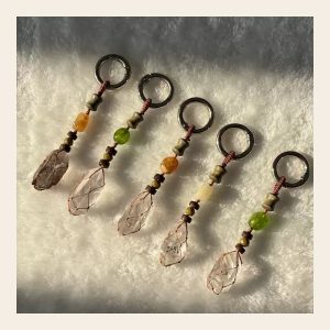 Clear Stone Keychain Charm
