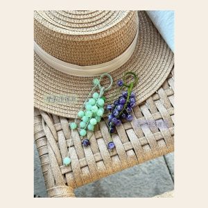 Grape Stone Bag Charm