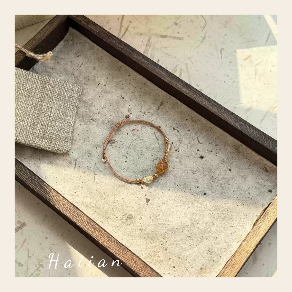 Golden Raw Stone Bracelet - Image 5