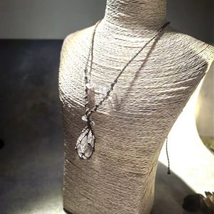 Clear Crystal Chip Necklace