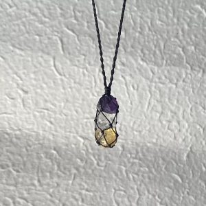 Purple and Gold Crystal Necklace